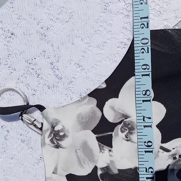 Worthington Camisole Size Large Orchid Print Black/White/Gray Adjustable Straps - Picture 8 of 12
